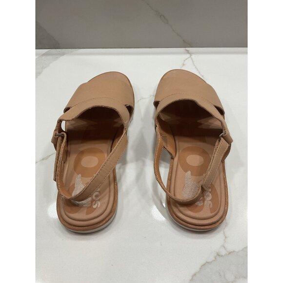 Sorel Sandals Women's  8 Ella II Casual Slingback Boho Flats NL4663-246 Brown Le - Picture 4 of 7